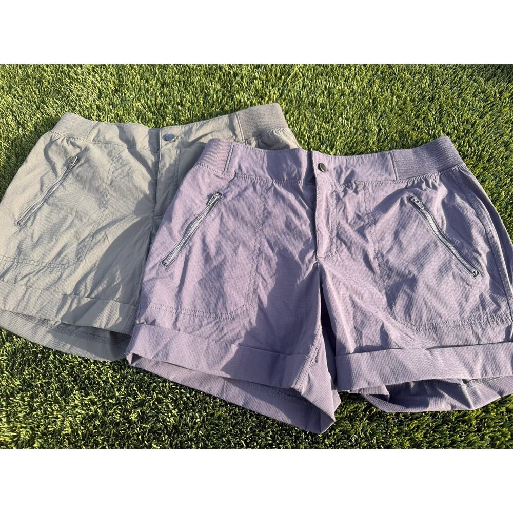 Telluride Clothing Company Womens Athletic Shorts Pockets Med Grey Olive NEW